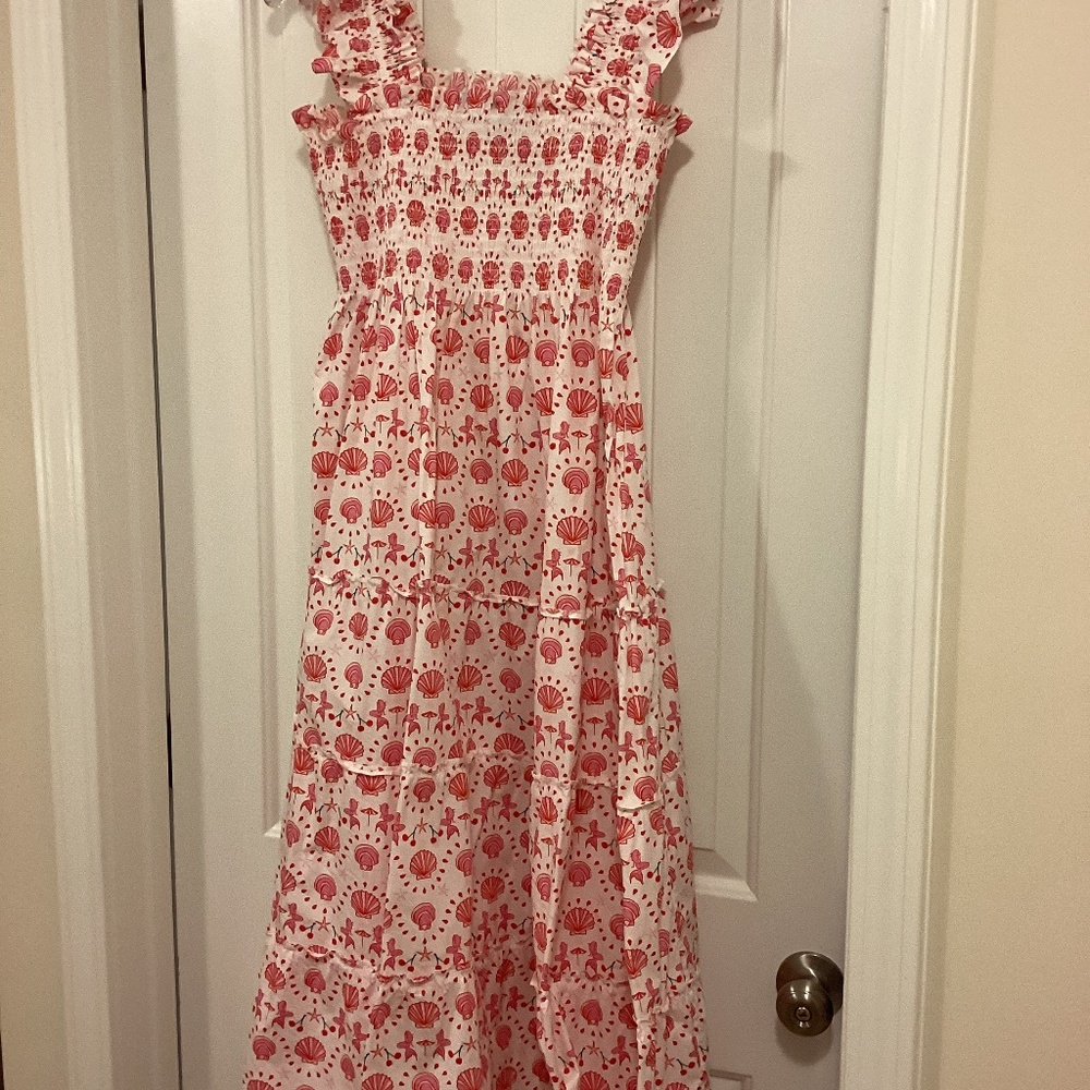 Hill House Nap Dress. Mermaids and Cherries Size L